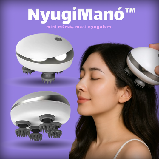 NyugiManó™ hordozható elektromos fejmasszírozó